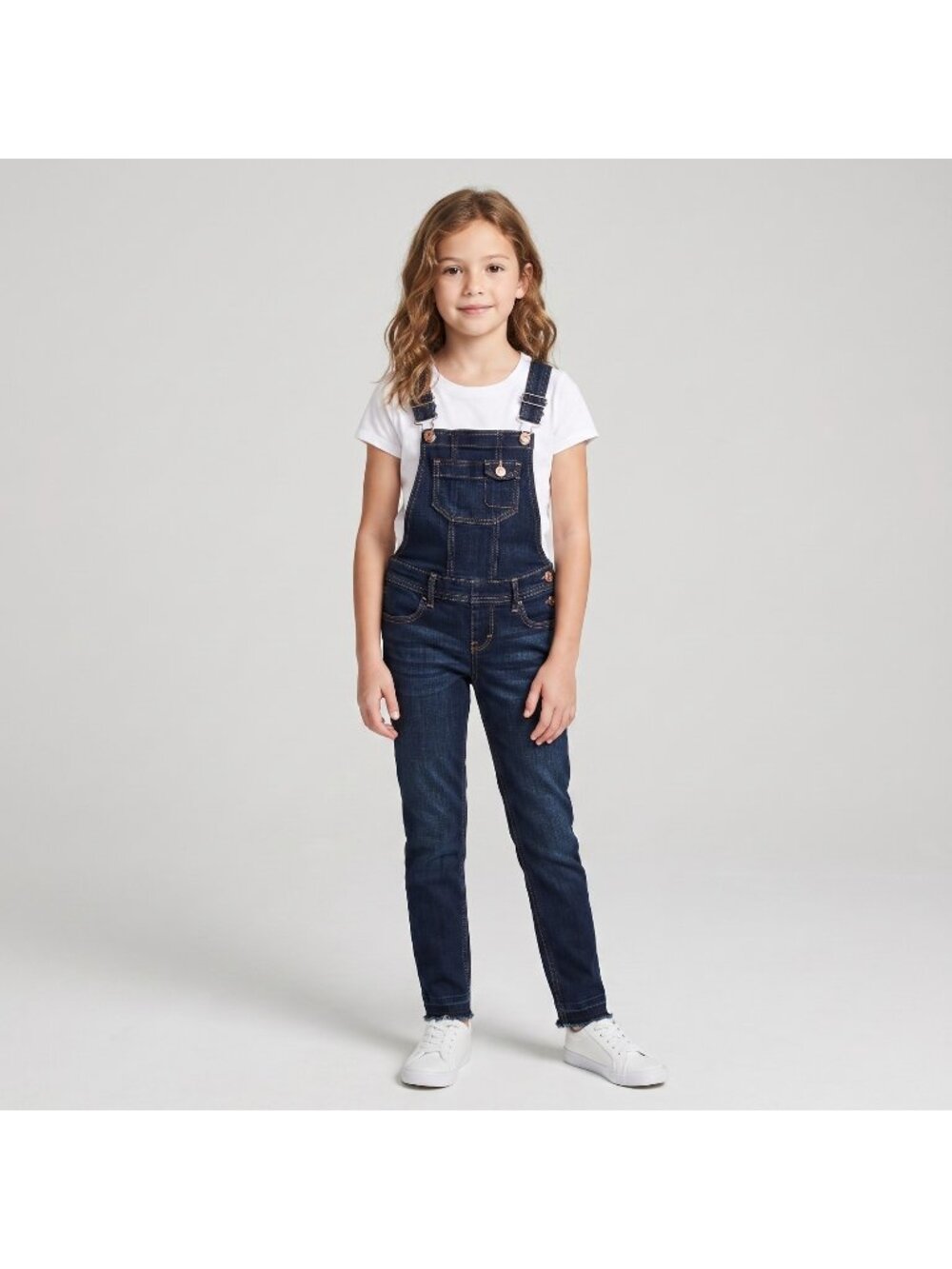 Abercrombie Kids Girl's Navy Blue Denim Jean Bib Overalls in size 9-10